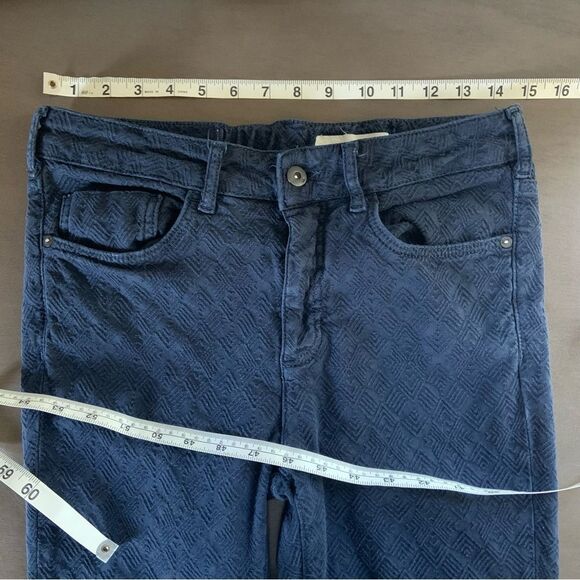 ANTHROPOLOGIE Pilcro & The Letterpress Navy Script High Rise Skinny Pants 28 - Picture 13 of 16